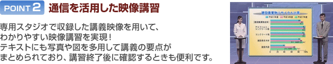 POINT2：通信を活用した映像講義